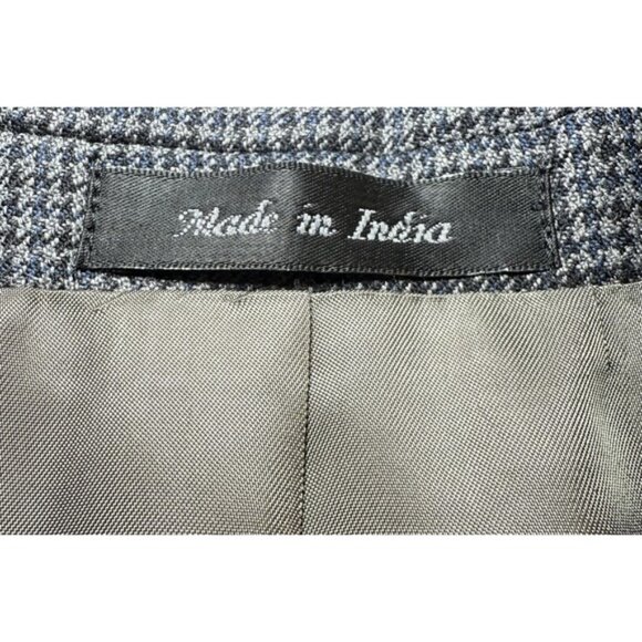 Lauren Ralph Lauren Houndstooth Blazer Sport Coat Men's 44R Charcoal 100% Wool - Picture 3 of 13